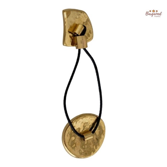 Authentic Louis Vuitton Monogram Gold Metal Elastic Hair Tie M65351 - Picture 5 of 8